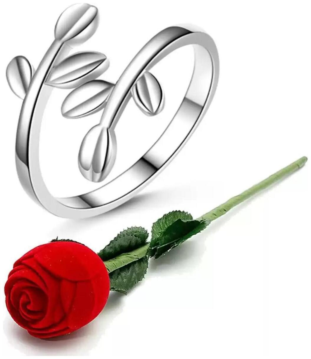 Stylish Teens Stylish Leaves Sterling Silver Adjustable Ring For Women Girls With Rose Box Packing
Stylish Teens Stylish Leaves Sterling Silver Adjustable Ring For Women Girls With Rose Box Packing