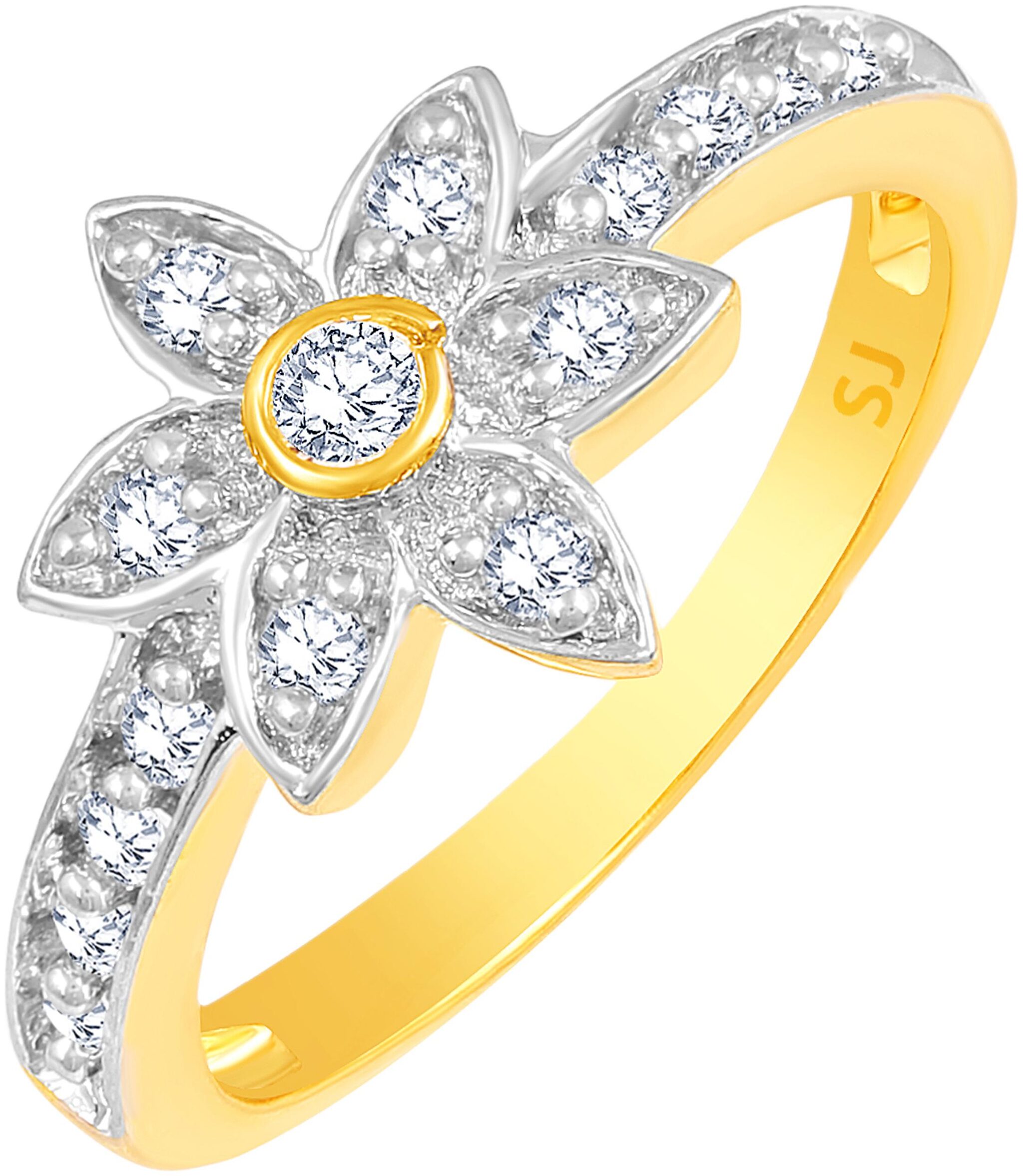 Sukai Jewels Attractive Solitaire Floral Gold Plated Brass Cubic Zirconia Finger Ring for Women
Sukai Jewels Attractive Solitaire Floral Gold Plated Brass Cubic Zirconia Finger Ring for Women