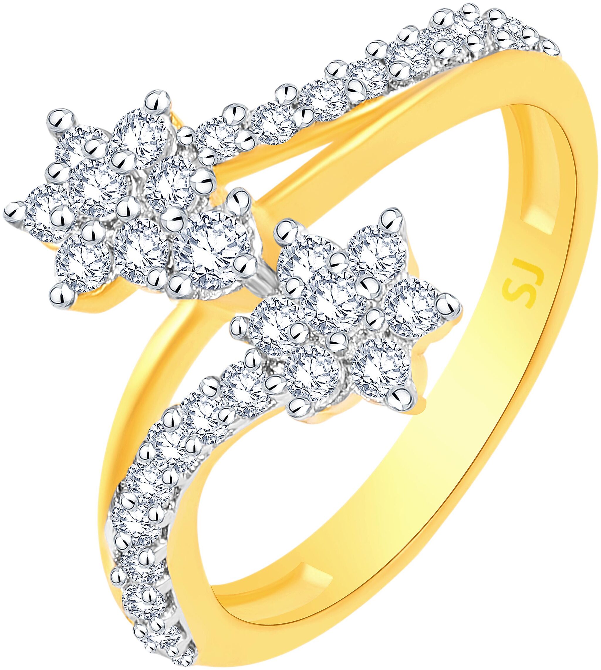 Sukai Jewels Solitaire Double Star Gold Plated Brass Cubic Zirconia Finger Ring for Women
Sukai Jewels Solitaire Double Star Gold Plated Brass Cubic Zirconia Finger Ring for Women