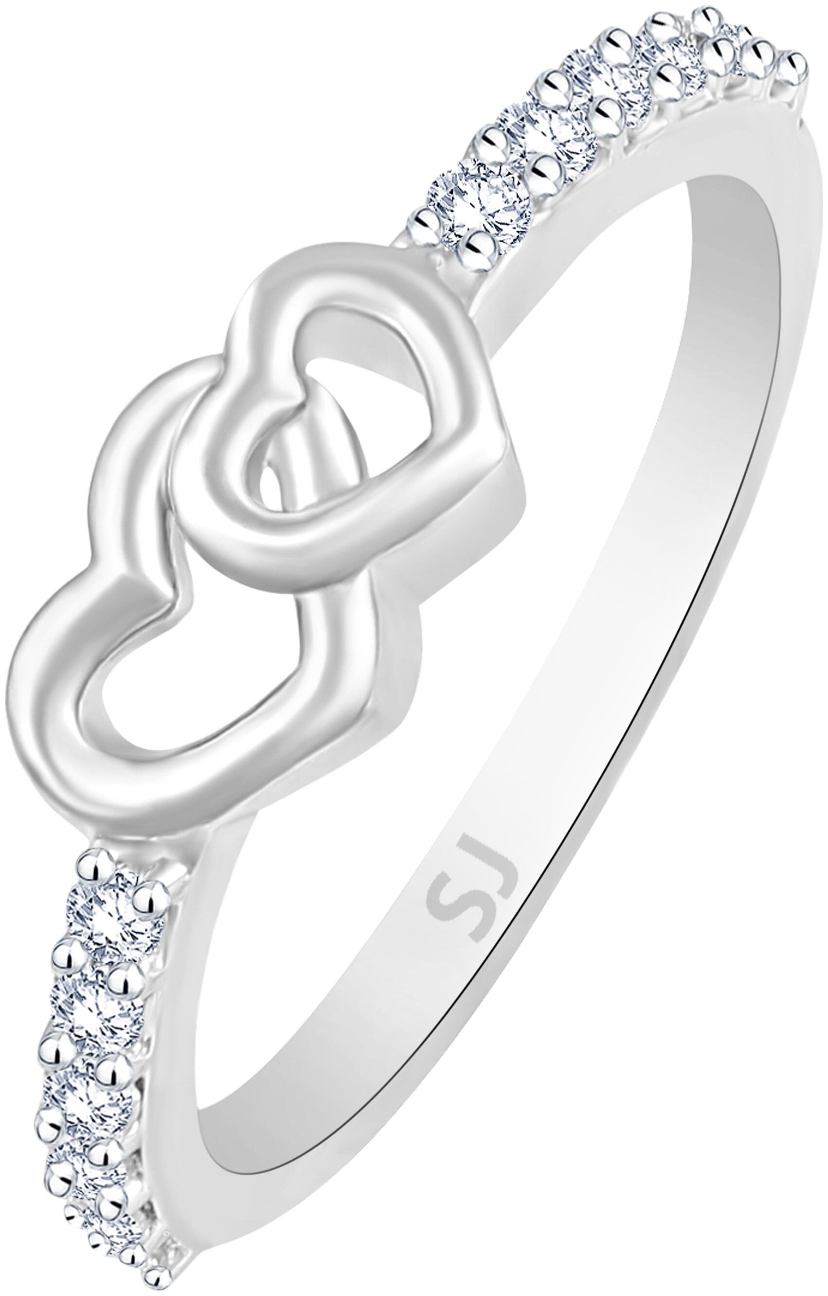 Sukai Jewels Couple Heart Cluster Solitaire Rhodium Plated Ring For Women and Girls
Sukai Jewels Couple Heart Cluster Solitaire Rhodium Plated Ring For Women and Girls