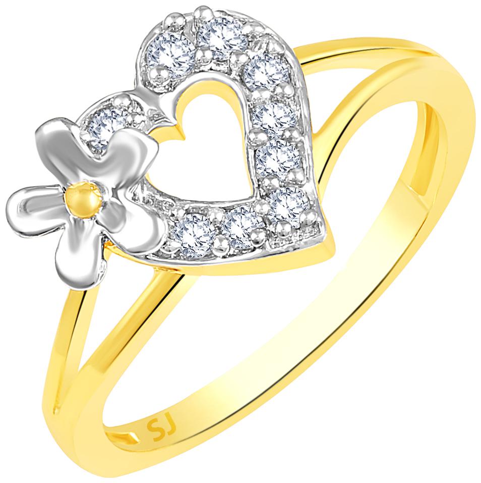 Sukai Jewels Floral Heart Solitaire Gold Plated Brass Cubic Zirconia Finger Ring for Women
Sukai Jewels Floral Heart Solitaire Gold Plated Brass Cubic Zirconia Finger Ring for Women