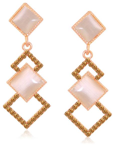 Sukkhi Exclusive Rose Gold Plated LCT Stone Link Diamond Shaped Dangle Earrings For Women
Sukkhi Exclusive Rose Gold Plated LCT Stone Link Diamond Shaped Dangle Earrings For Women