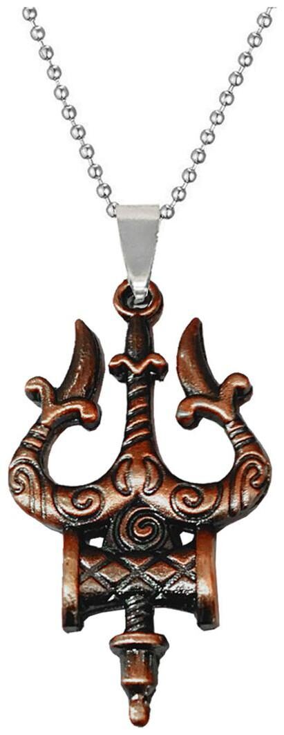 Sullery Religious Jewelry Shiva Trishul Damaru Copper Silver Metal Necklace Pendant
Sullery Religious Jewelry Shiva Trishul Damaru Copper Silver Metal Necklace Pendant