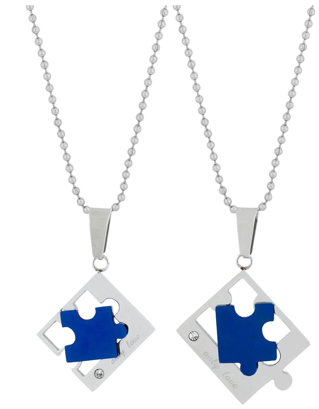 ZIVOM Love Puzzle Blue Silver 316L Surgical Stainless Steel Pendant Chain Necklace For Couple
ZIVOM Love Puzzle Blue Silver 316L Surgical Stainless Steel Pendant Chain Necklace For Couple