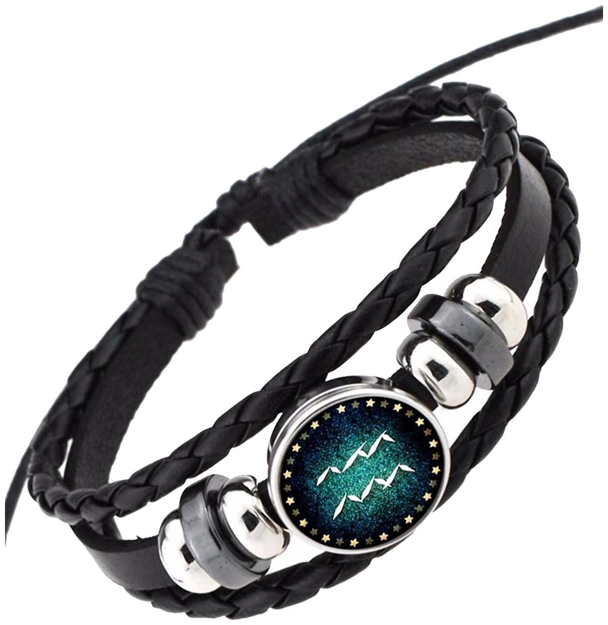 ZIVOM Aquarius Zodiac Alphabet Braided 100 Genuine Black Leather Ring Wrist Band Strand Bracelet Men
ZIVOM Aquarius Zodiac Alphabet Braided 100 Genuine Black Leather Ring Wrist Band Strand Bracelet Men