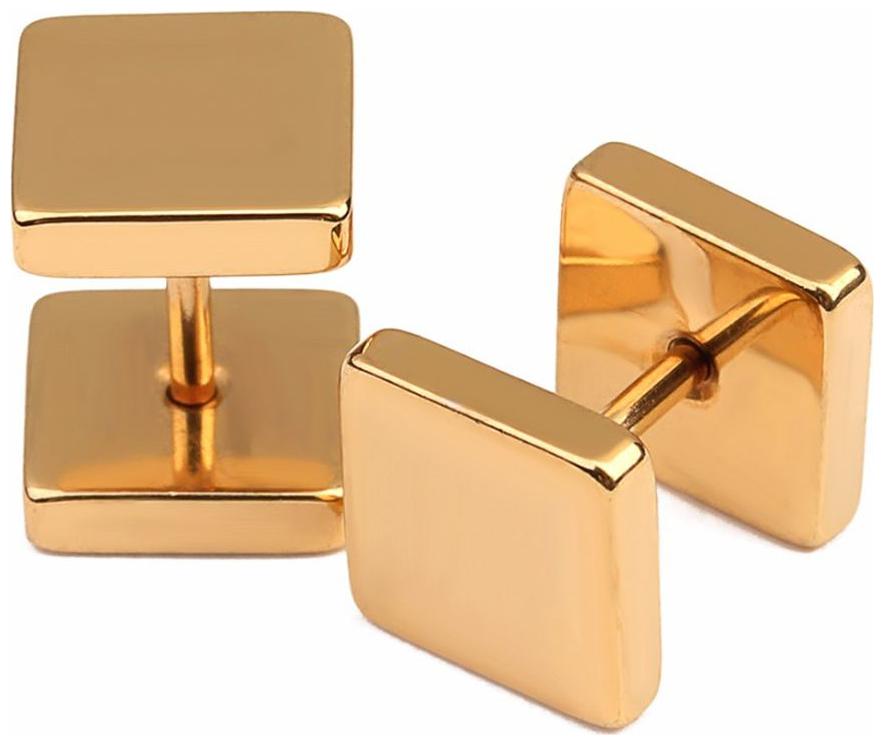 ZIVOM Square Dumbell Barbell 6 mm 316L Surgical Stainless Steel 18K Gold Ear Stud Earring Pair Boys Men
ZIVOM Square Dumbell Barbell 6 mm 316L Surgical Stainless Steel 18K Gold Ear Stud Earring Pair Boys Men
