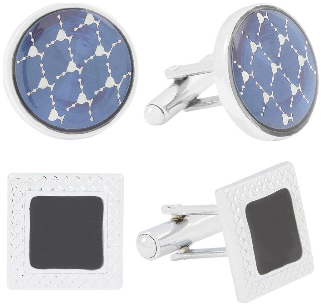 Formal Shirt Square Round Enamel Blue Black Rhodium Pack Of 2 Combo Cufflinks Pair Men Gift Box
Formal Shirt Square Round Enamel Blue Black Rhodium Pack Of 2 Combo Cufflinks Pair Men Gift Box