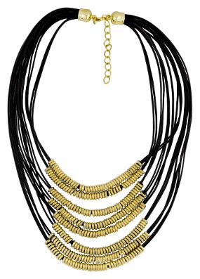 ZIVOM Italian Rings Multistrand 7 Layered Black Nylon 18K Gold Brass Long Statement Necklace Women
ZIVOM Italian Rings Multistrand 7 Layered Black Nylon 18K Gold Brass Long Statement Necklace Women