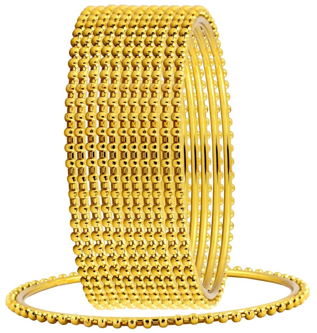 The Jewelbox Wedding 22k Antique Gold Plated Chuda Kada Bangle Set Of 12 For Women
The Jewelbox Wedding 22k Antique Gold Plated Chuda Kada Bangle Set Of 12 For Women