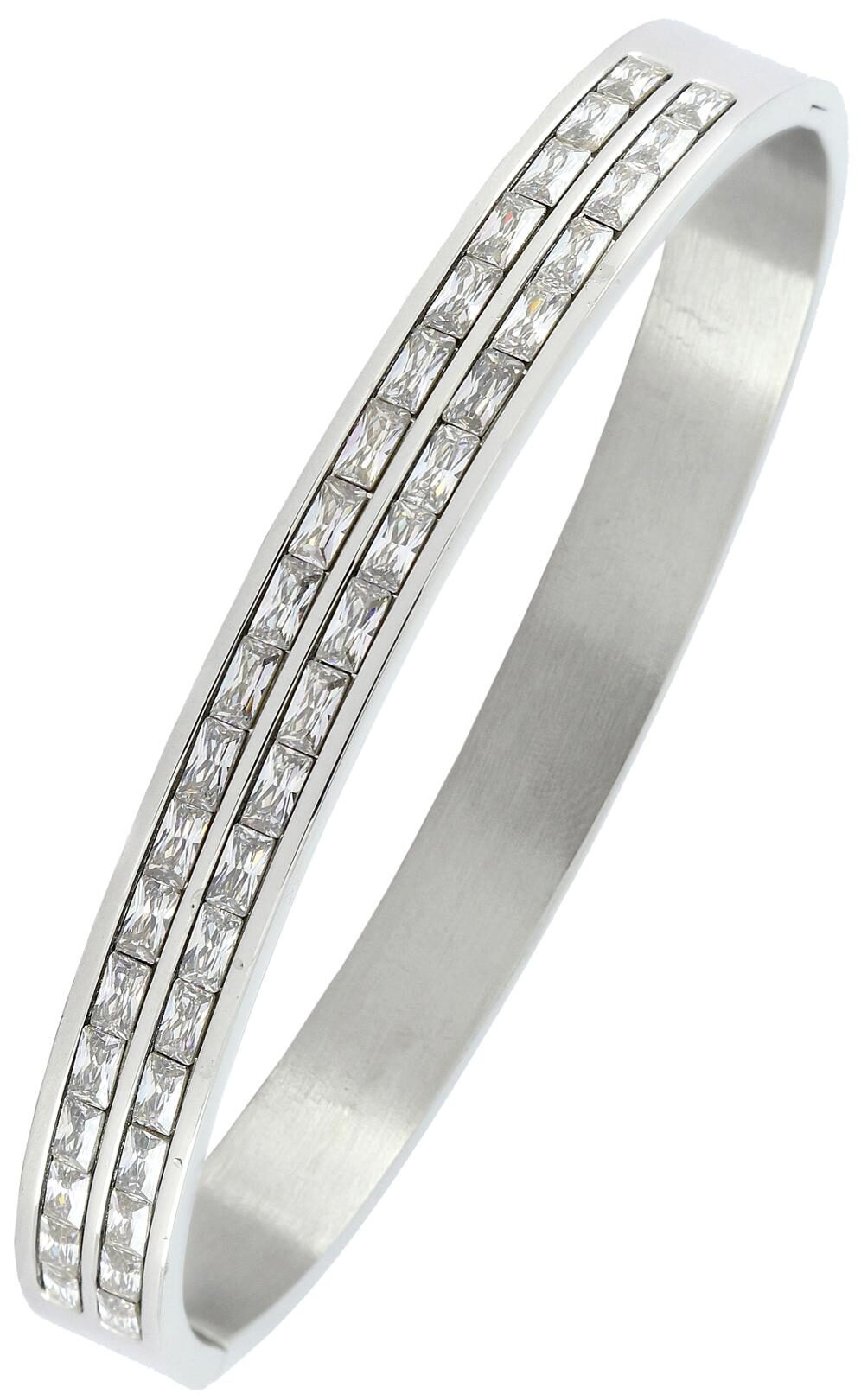 ZIVOM Crystal Openable 18k Silver Plated Surgical Stainless Steel Cuff Kada Bracelet For Men
ZIVOM Crystal Openable 18k Silver Plated Surgical Stainless Steel Cuff Kada Bracelet For Men