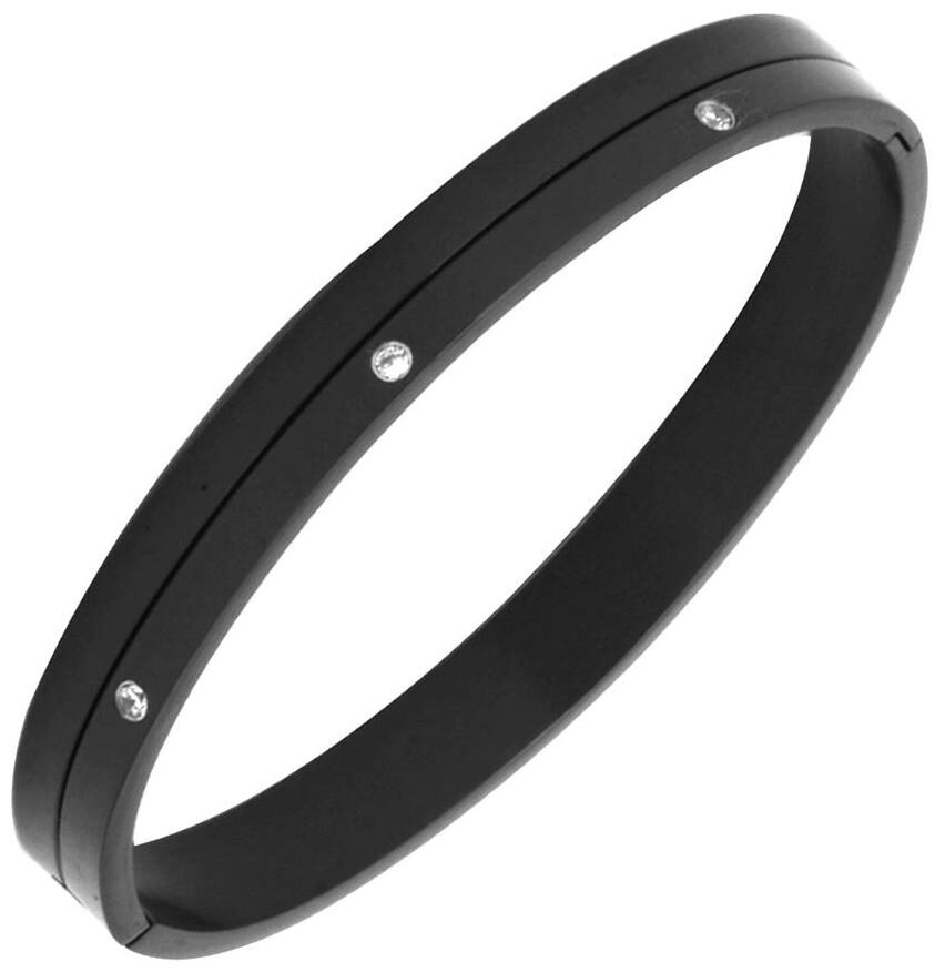 ZIVOM Surgical Stainless Steel Matte Black CZ American Diamond Oval Macho Kada Bracelet 
ZIVOM Surgical Stainless Steel Matte Black CZ American Diamond Oval Macho Kada Bracelet