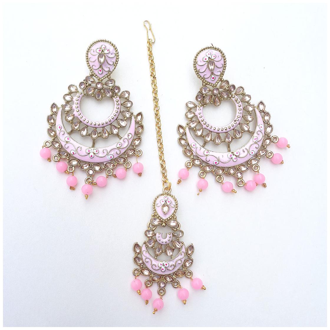 Trendeela com Archa Collection Meenakari Earrings Maang Tikka Combo Set For Women ( Light Pink Gold )
Trendeela com Archa Collection Meenakari Earrings Maang Tikka Combo Set For Women ( Light Pink Gold )