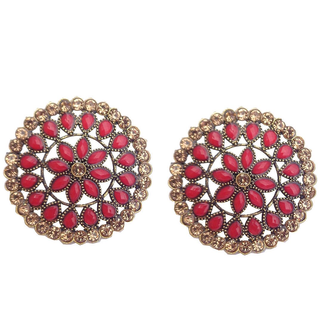 Trendeela com Noor Collection Light Weight Heavy Look Yellow Gold Plated Stud Earrings For Women ( Gold Red )
Trendeela com Noor Collection Light Weight Heavy Look Yellow Gold Plated Stud Earrings For Women ( Gold Red )
