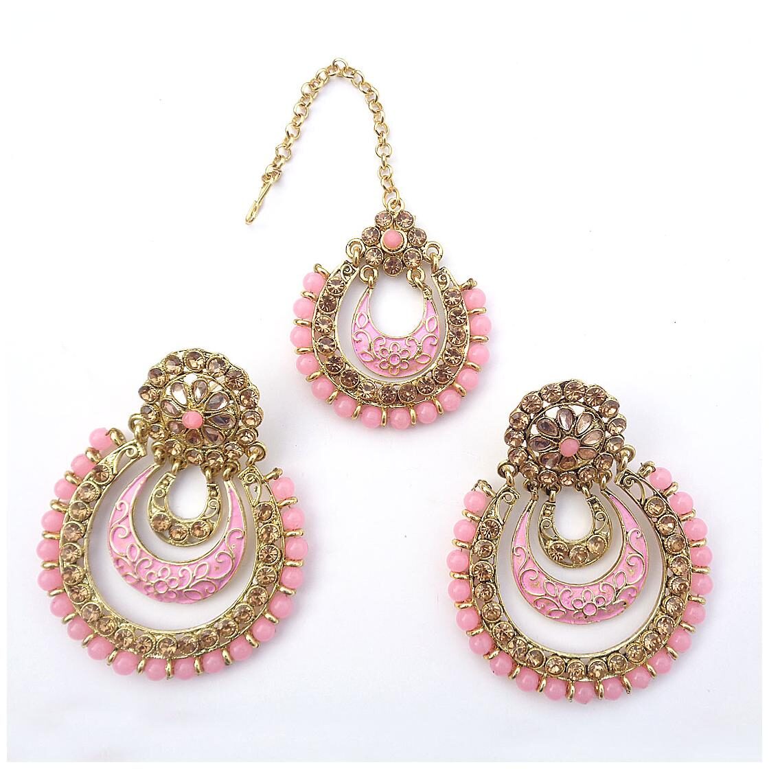 Trendeela Com Archa Collection Dazzling Gems Embellished Maang Tikka Set For Women ( Pink Gold )
Trendeela Com Archa Collection Dazzling Gems Embellished Maang Tikka Set For Women ( Pink Gold )