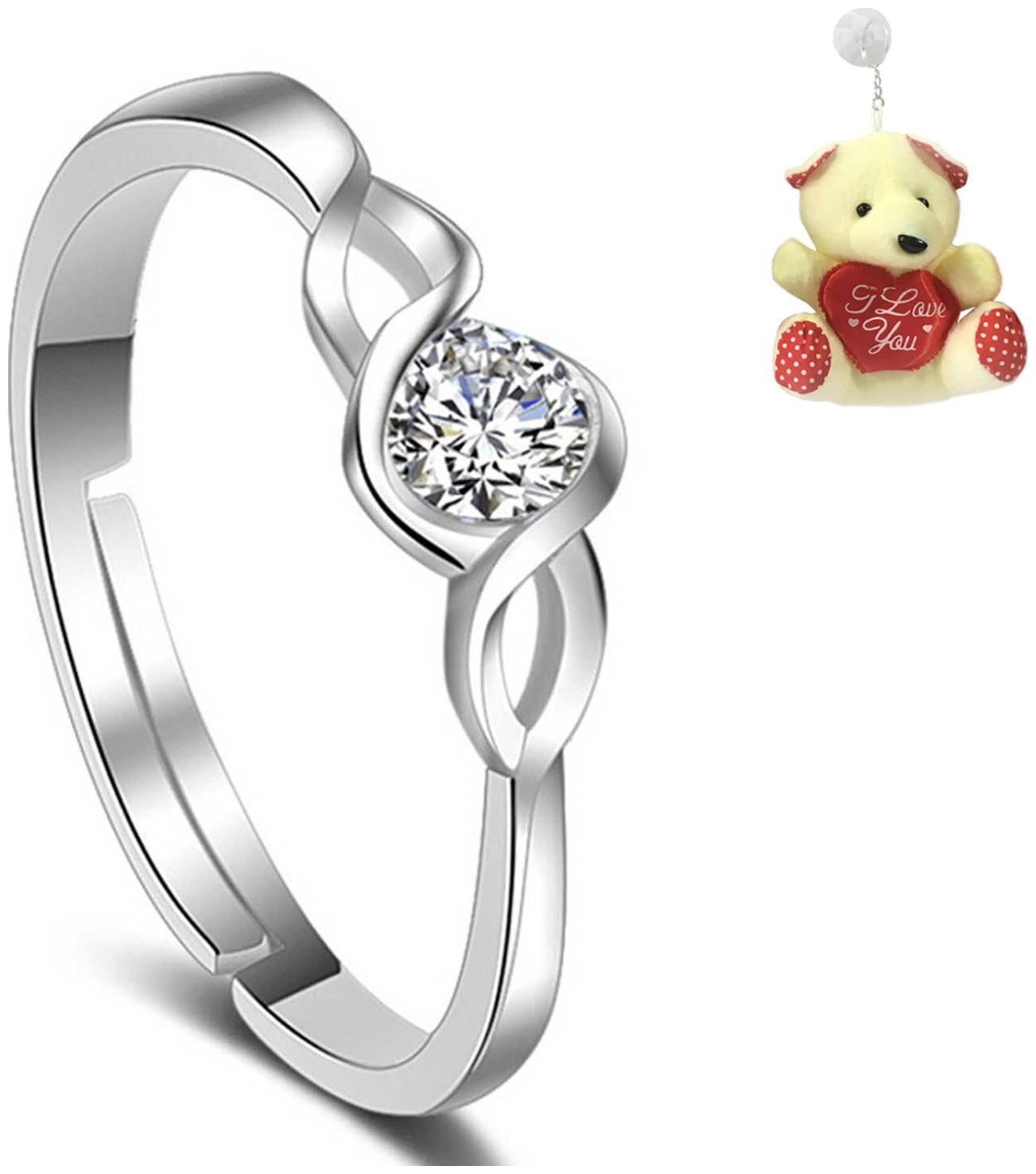 Om Jewells White Adjustable Finger Rings with Free Teddy for Girls and Women by Om Jewells FR1000914Ted
Om Jewells White Adjustable Finger Rings with Free Teddy for Girls and Women by Om Jewells FR1000914Ted