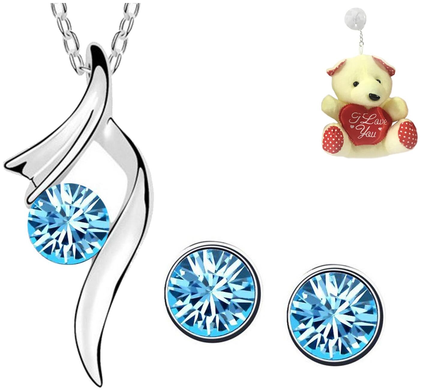 Om Jewells Blue Necklace Set with Free Teddy for Women and Girls by Om Jewells PS1000722Ted
Om Jewells Blue Necklace Set with Free Teddy for Women and Girls by Om Jewells PS1000722Ted