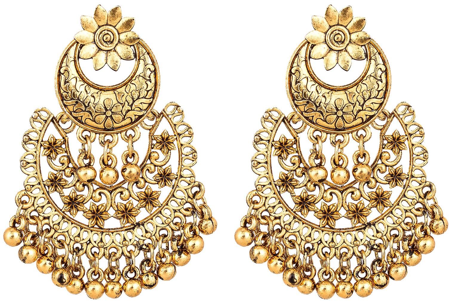 Vermont Afghani Tribal Oxidised Black Metal Gold Plated Chandlier Earrings for Women and Girls
Vermont Afghani Tribal Oxidised Black Metal Gold Plated Chandlier Earrings for Women and Girls