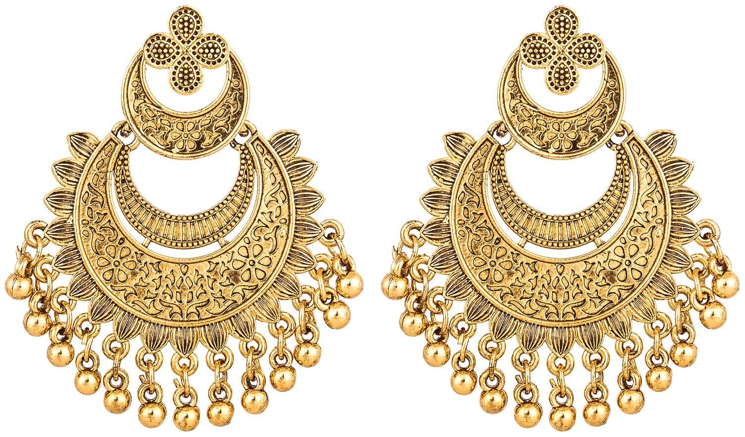 Vermont Afghani Tribal Oxidised Black Metal Gold Plated Chandlier Earrings for Women and Girls
Vermont Afghani Tribal Oxidised Black Metal Gold Plated Chandlier Earrings for Women and Girls