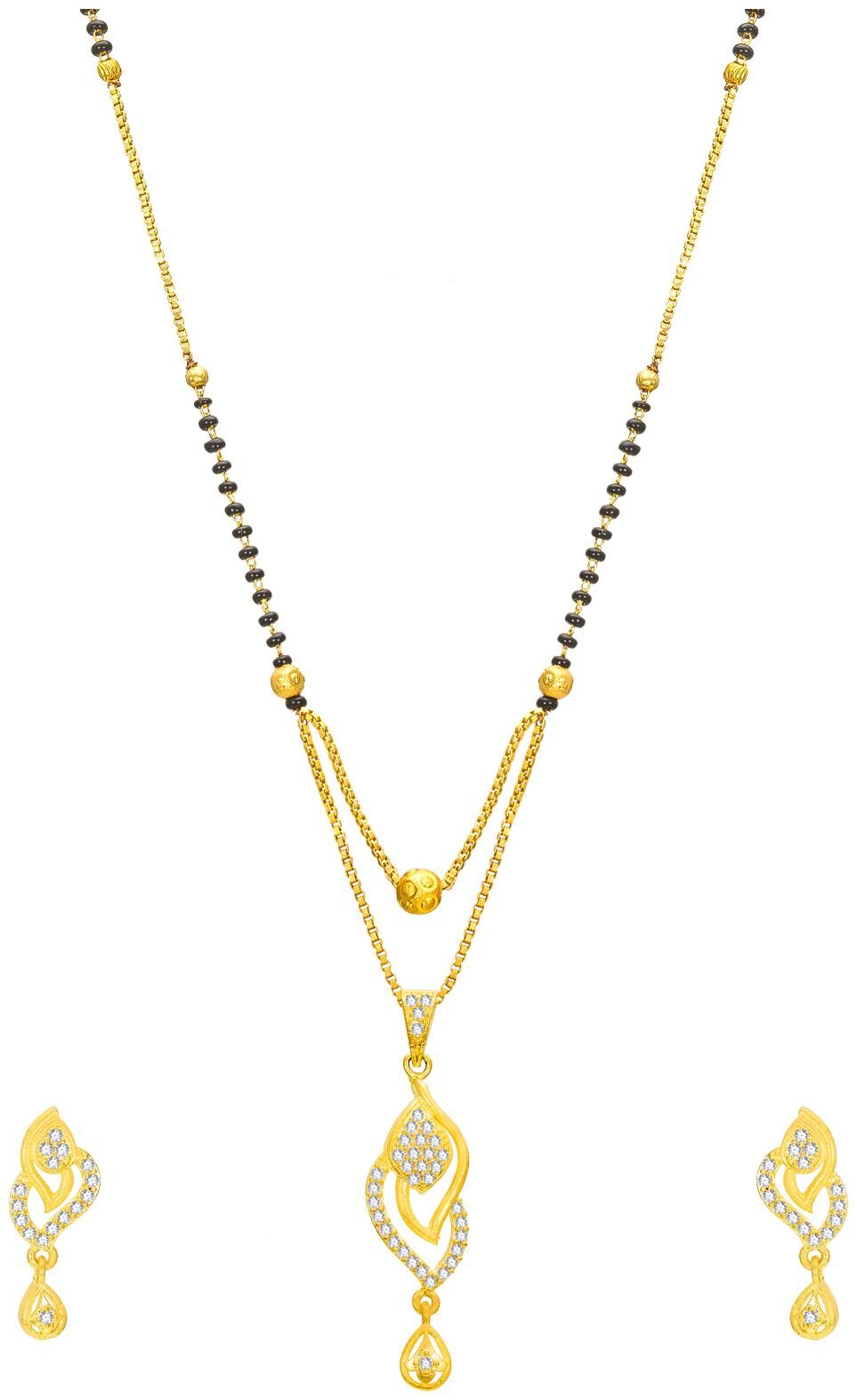 Vermont Latest Design Ethnic Gold Plated American Diamond Women s Pride Mangalsutra With Earrings for Women
Vermont Latest Design Ethnic Gold Plated American Diamond Women s Pride Mangalsutra With Earrings for Women
