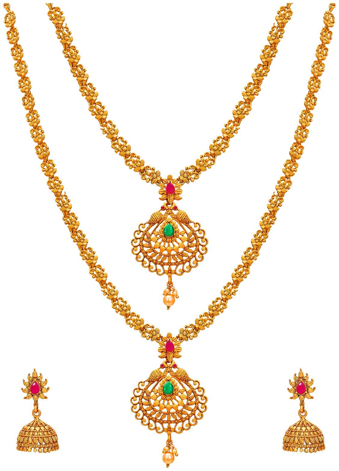 Vermont Latest Trendy Designer Pearl American Diamond Gold Plated Bridal Temple Set For Girls and Women
Vermont Latest Trendy Designer Pearl American Diamond Gold Plated Bridal Temple Set For Girls and Women