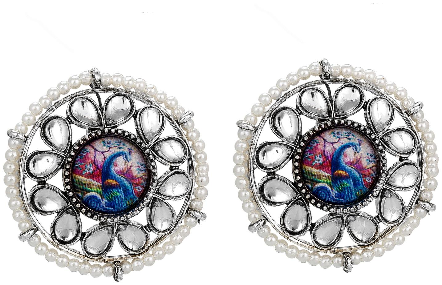 Vermont Silver Plated Ethnic Bridal Temple Jewellery Earrings for Stylish Girls and Women
Vermont Silver Plated Ethnic Bridal Temple Jewellery Earrings for Stylish Girls and Women