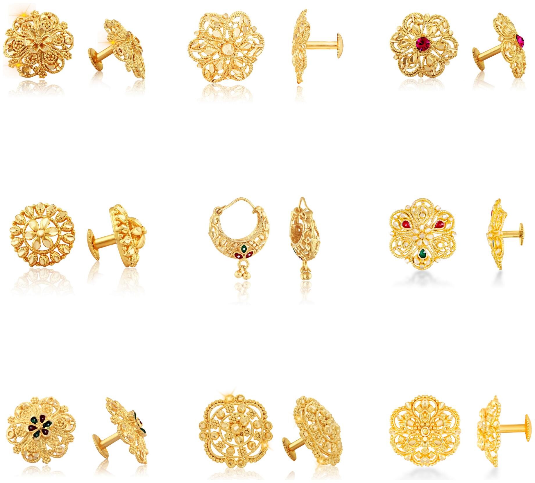 Vfj Vighnaharta 1Gm Gold Plated Traditional Daily And Festive Wear Alloy Gold Plated Stud Earring Combo Set For Women And Girls ( Pack Of- 9 Pair Earrings)
Vfj Vighnaharta 1Gm Gold Plated Traditional Daily And Festive Wear Alloy Gold Plated Stud Earring Combo Set For Women And Girls ( Pack Of- 9 Pair Earrings)