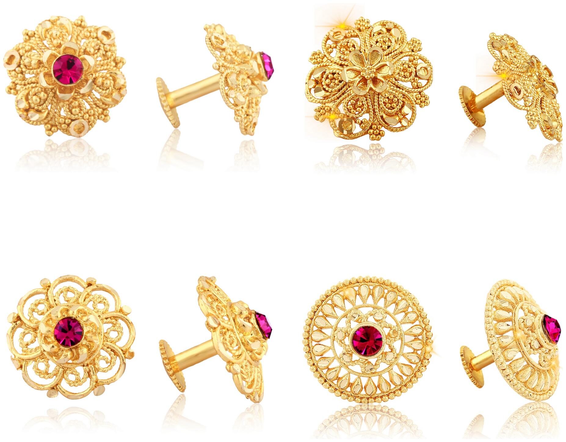 Vfj Vighnaharta 1Gm Gold Plated Traditional Daily And Festive Wear Alloy Gold Plated Stud Earring Combo Set For Women And Girls ( Pack Of- 4 Pair Earrings)
Vfj Vighnaharta 1Gm Gold Plated Traditional Daily And Festive Wear Alloy Gold Plated Stud Earring Combo Set For Women And Girls ( Pack Of- 4 Pair Earrings)