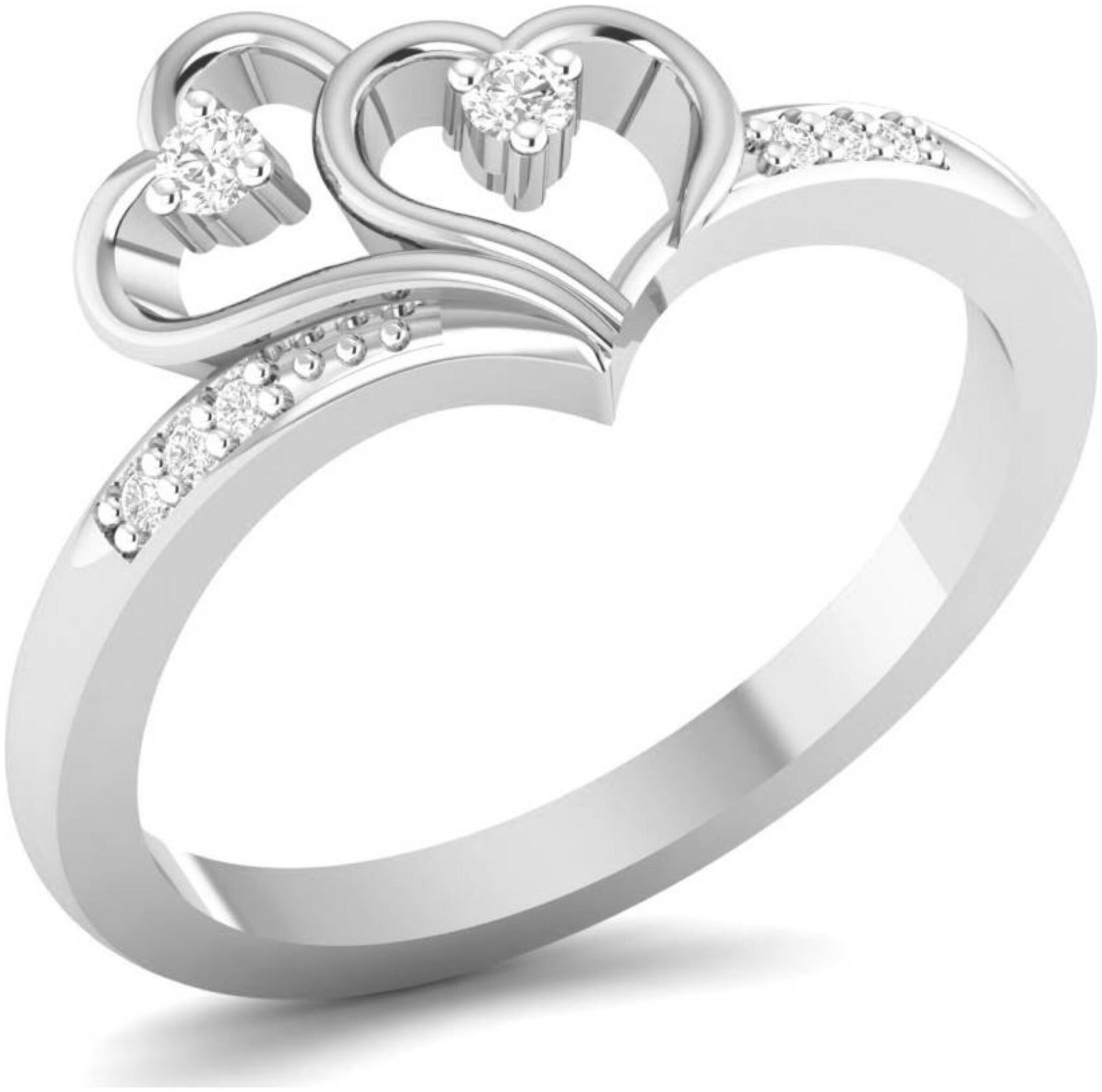 Vighnaharta Innocent Double Heart cz Rhodium Plated Alloy Ring for Women and Girls- VFJ1430FRR14
Vighnaharta Innocent Double Heart cz Rhodium Plated Alloy Ring for Women and Girls- VFJ1430FRR14