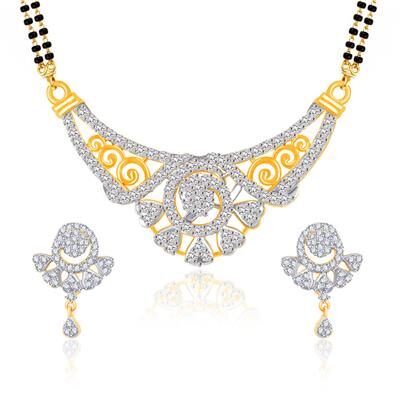 VK Jewels Delightly Gold And Rhodium Plated Mangalsutra Pendant Set with Earrings-MP1158G VKMP1158G
VK Jewels Delightly Gold And Rhodium Plated Mangalsutra Pendant Set with Earrings-MP1158G VKMP1158G