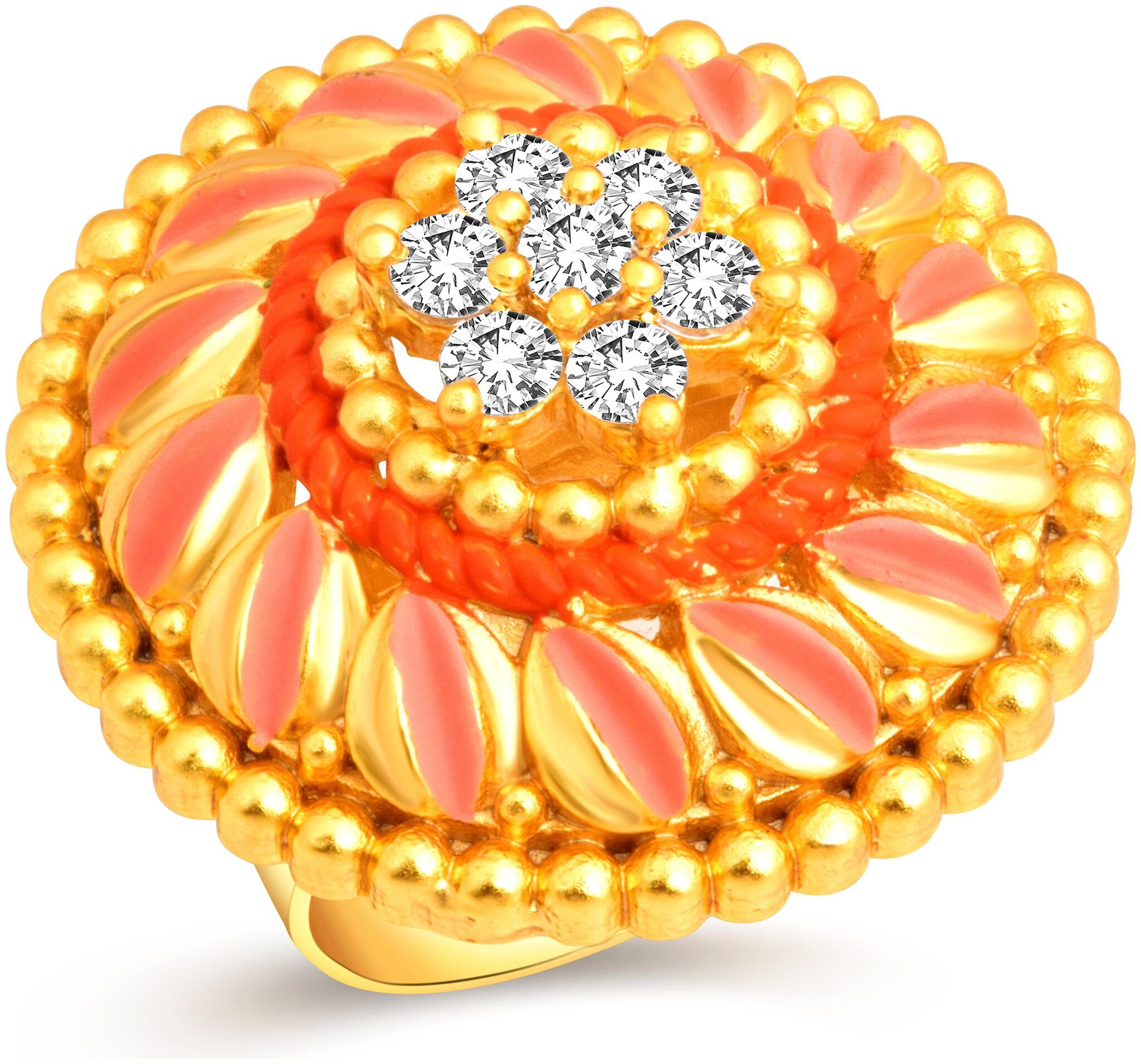 VK Jewels Traditional Gold Plated Alloy Kundan Adjustable Ring for Women VKFR3270G 
VK Jewels Traditional Gold Plated Alloy Kundan Adjustable Ring for Women VKFR3270G