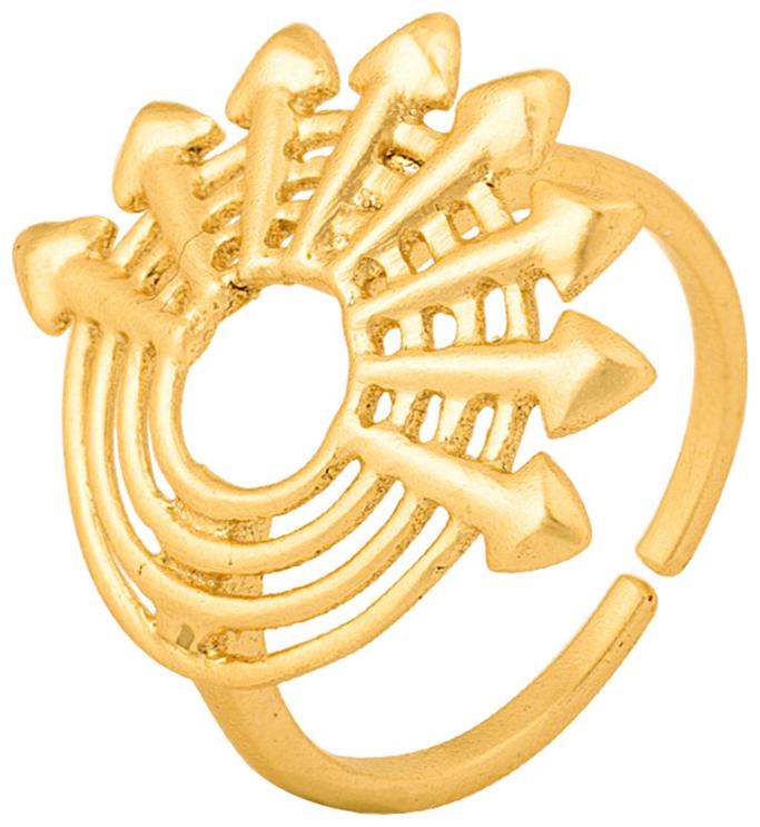 Voylla Gold Plated Brass Ring with a complex design from Futuristic Spikes Collection
Voylla Gold Plated Brass Ring with a complex design from Futuristic Spikes Collection