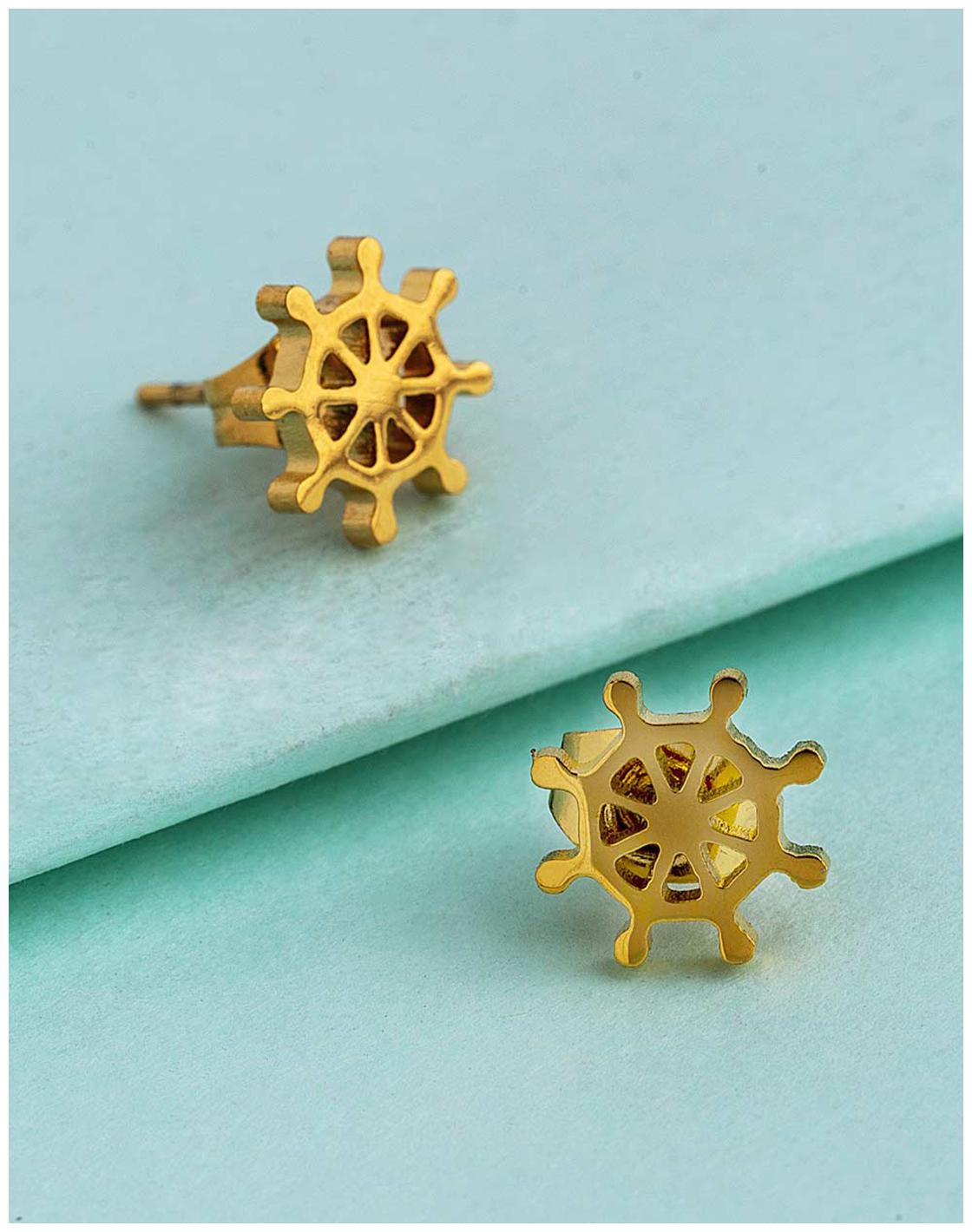 Voylla Royal Helm Motif Earrings