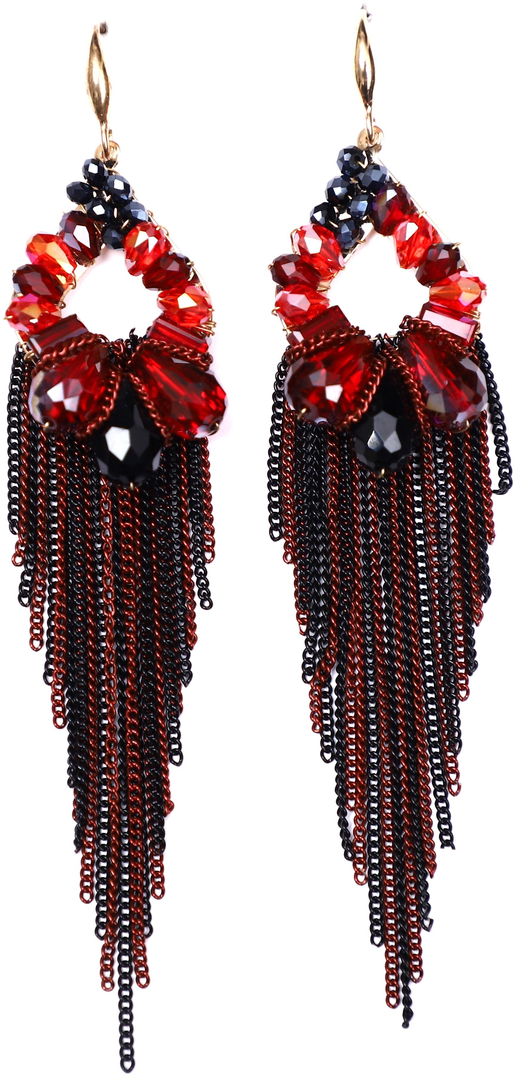 Vsasa Dazzling Stylish Trendy Fashion Multicoloured Floral Crystal Embedded Hanging Chimes Earrings For Women
Vsasa Dazzling Stylish Trendy Fashion Multicoloured Floral Crystal Embedded Hanging Chimes Earrings For Women