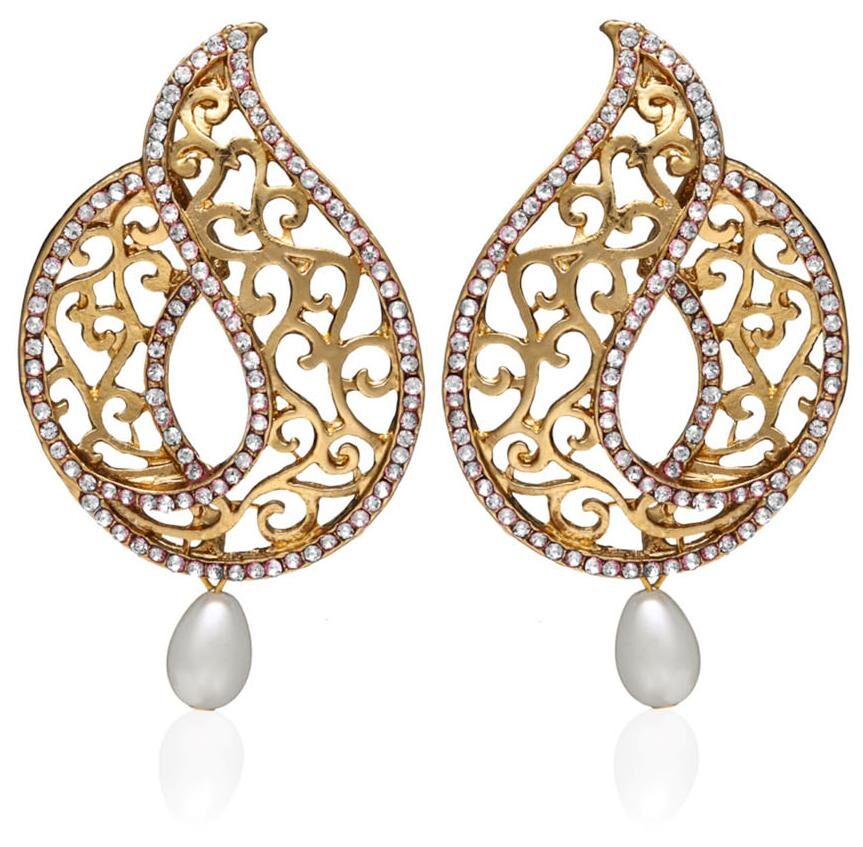 Zaveri Pearls Gold Zinc Earring