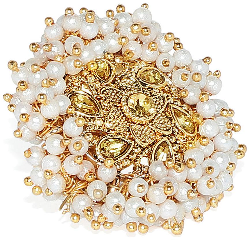 Zaveri Pearls Ethnic Gold Tone Embellished With Pearls Finger Ring For Women-ZPFK7680 
Zaveri Pearls Ethnic Gold Tone Embellished With Pearls Finger Ring For Women-ZPFK7680