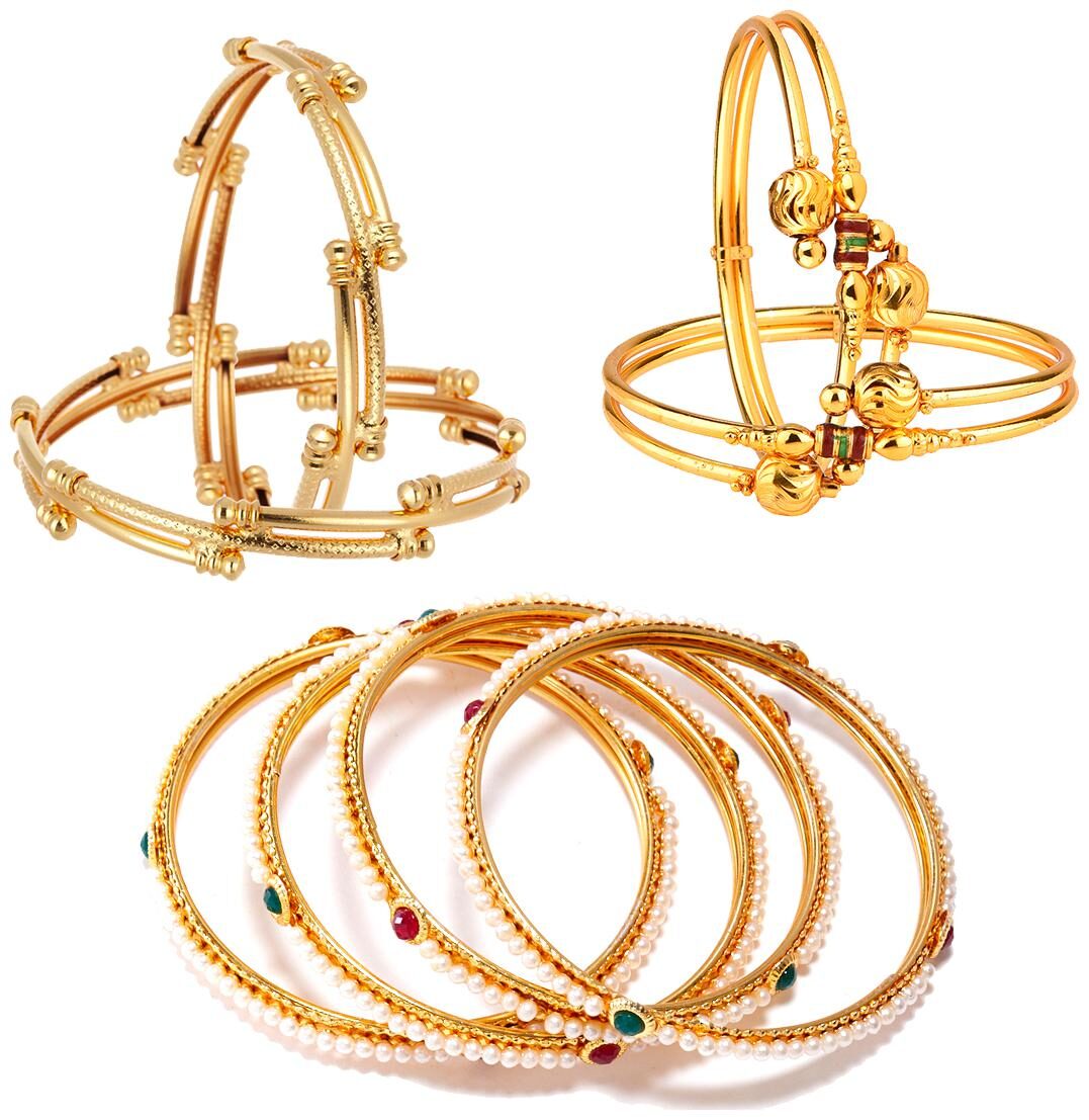 Zeneme Designer Victoria Bangles Pearls Bangles Trendy Gold Plated And Coinage Bangles
Zeneme Designer Victoria Bangles Pearls Bangles Trendy Gold Plated And Coinage Bangles