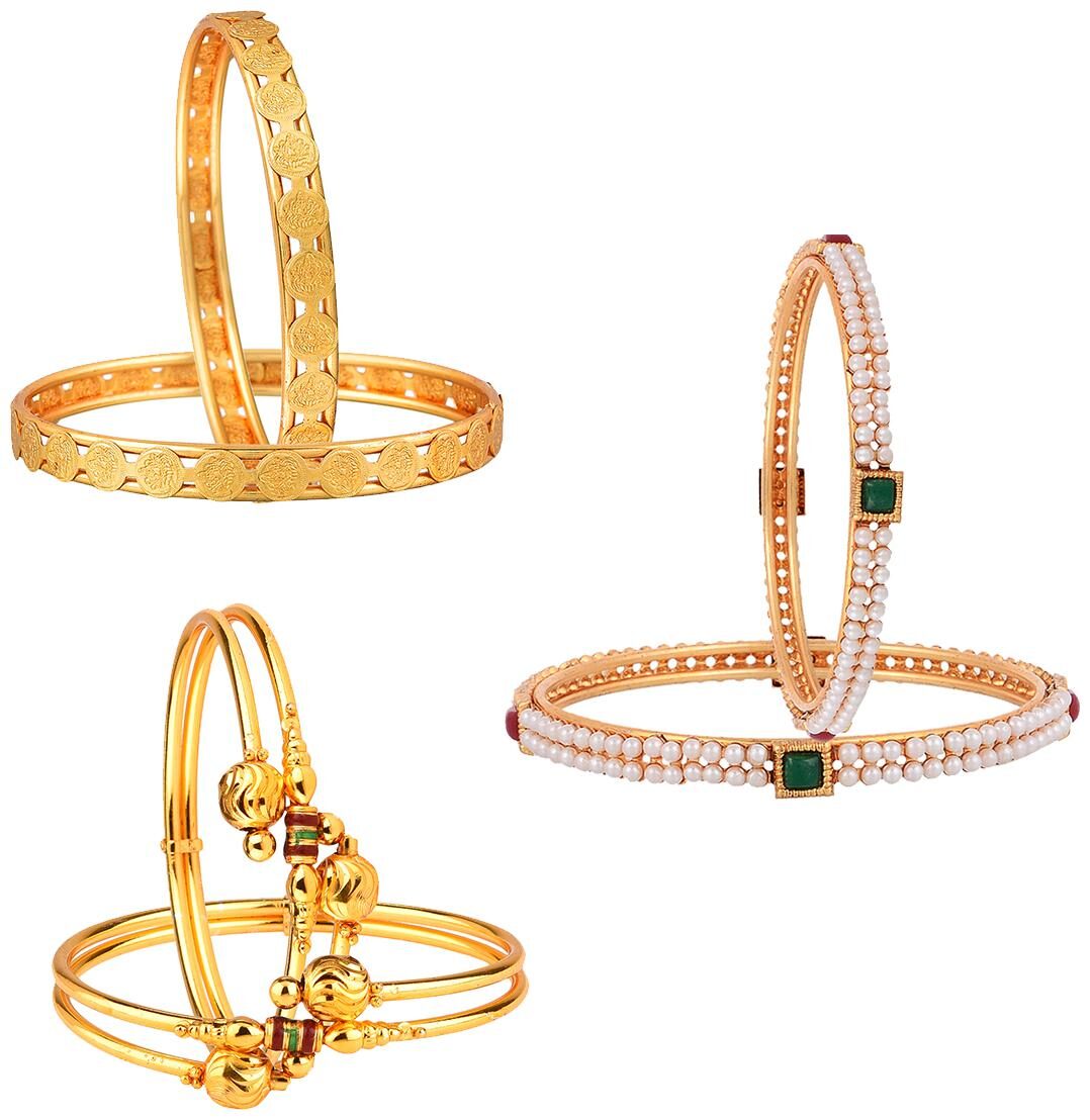 Zeneme Designer Combo Of Victoria Pearls Bangles Trendy Gold Plated And Coinage Bangles
Zeneme Designer Combo Of Victoria Pearls Bangles Trendy Gold Plated And Coinage Bangles