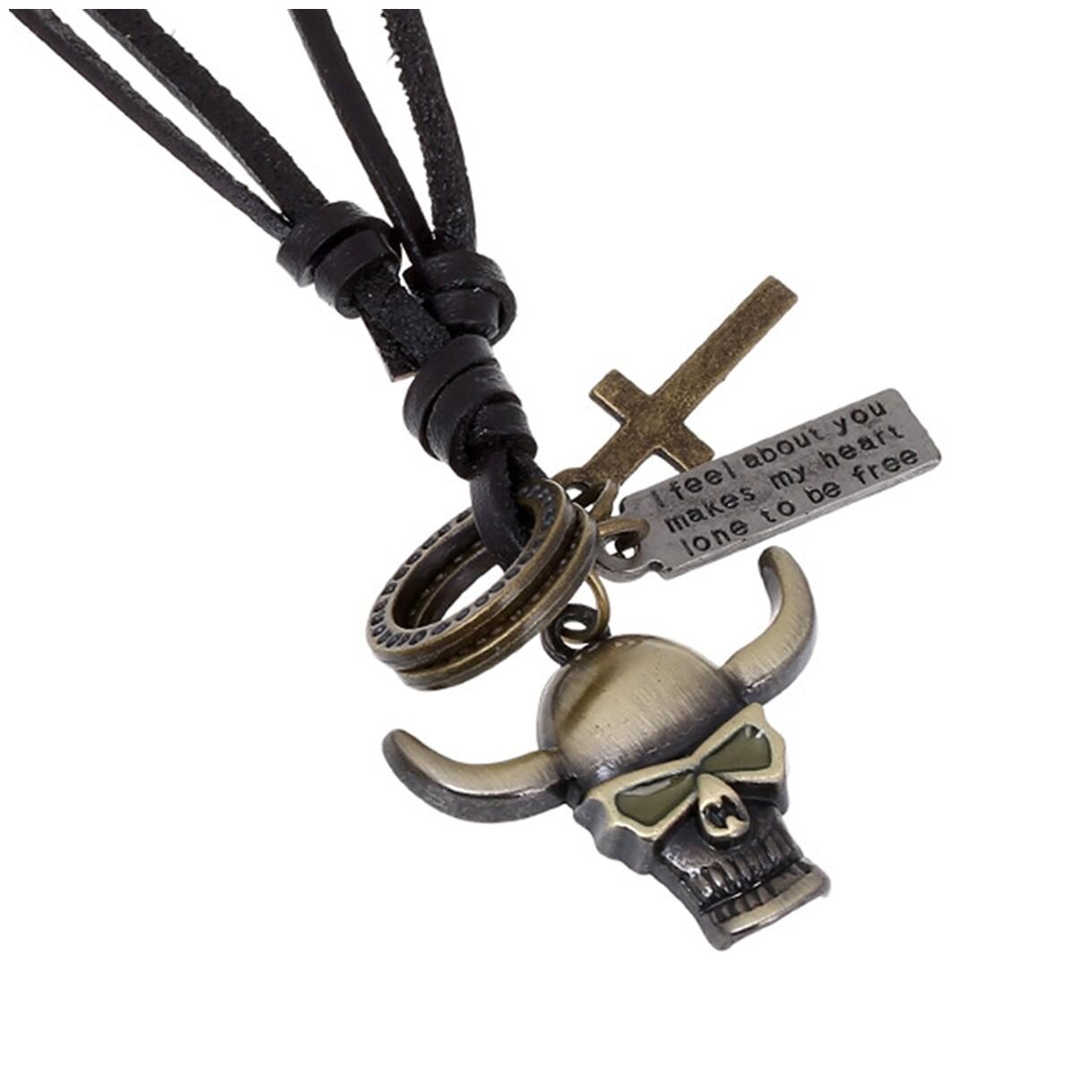 ZIVOM Hip Hop Rock Skull Cross Bronze Vintage Leather Cord Adjustable Pendant Chain Necklace Men Boys
ZIVOM Hip Hop Rock Skull Cross Bronze Vintage Leather Cord Adjustable Pendant Chain Necklace Men Boys