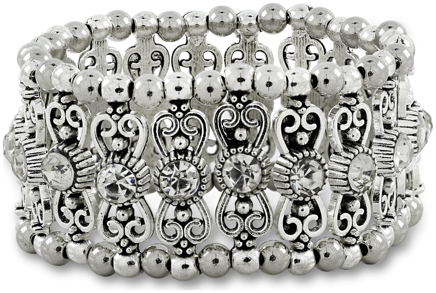 ZIVOM Stylish Filigree Tribal Afghani Oxidised German Silver Stretchable Free Size Bangle Bracelet Girls Women
ZIVOM Stylish Filigree Tribal Afghani Oxidised German Silver Stretchable Free Size Bangle Bracelet Girls Women