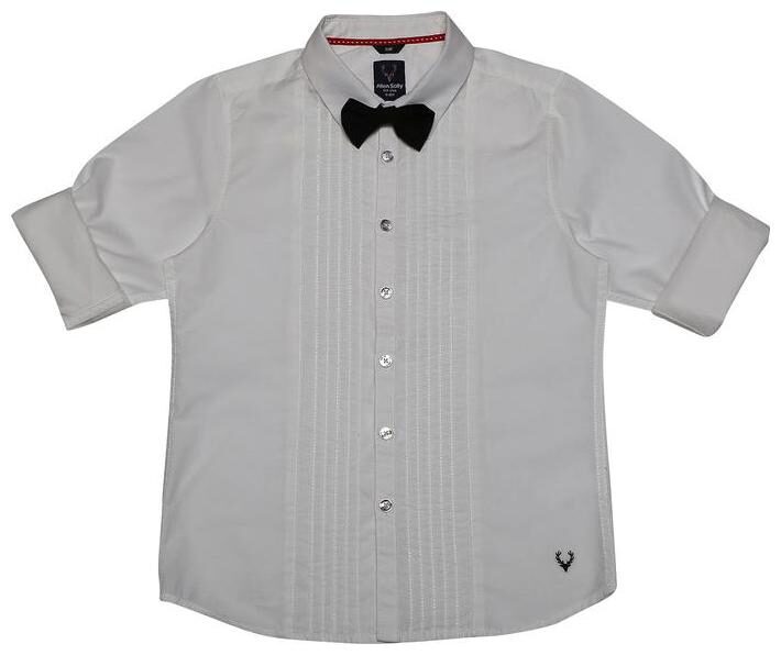 Allen Solly Boy Cotton Solid Shirt Grey