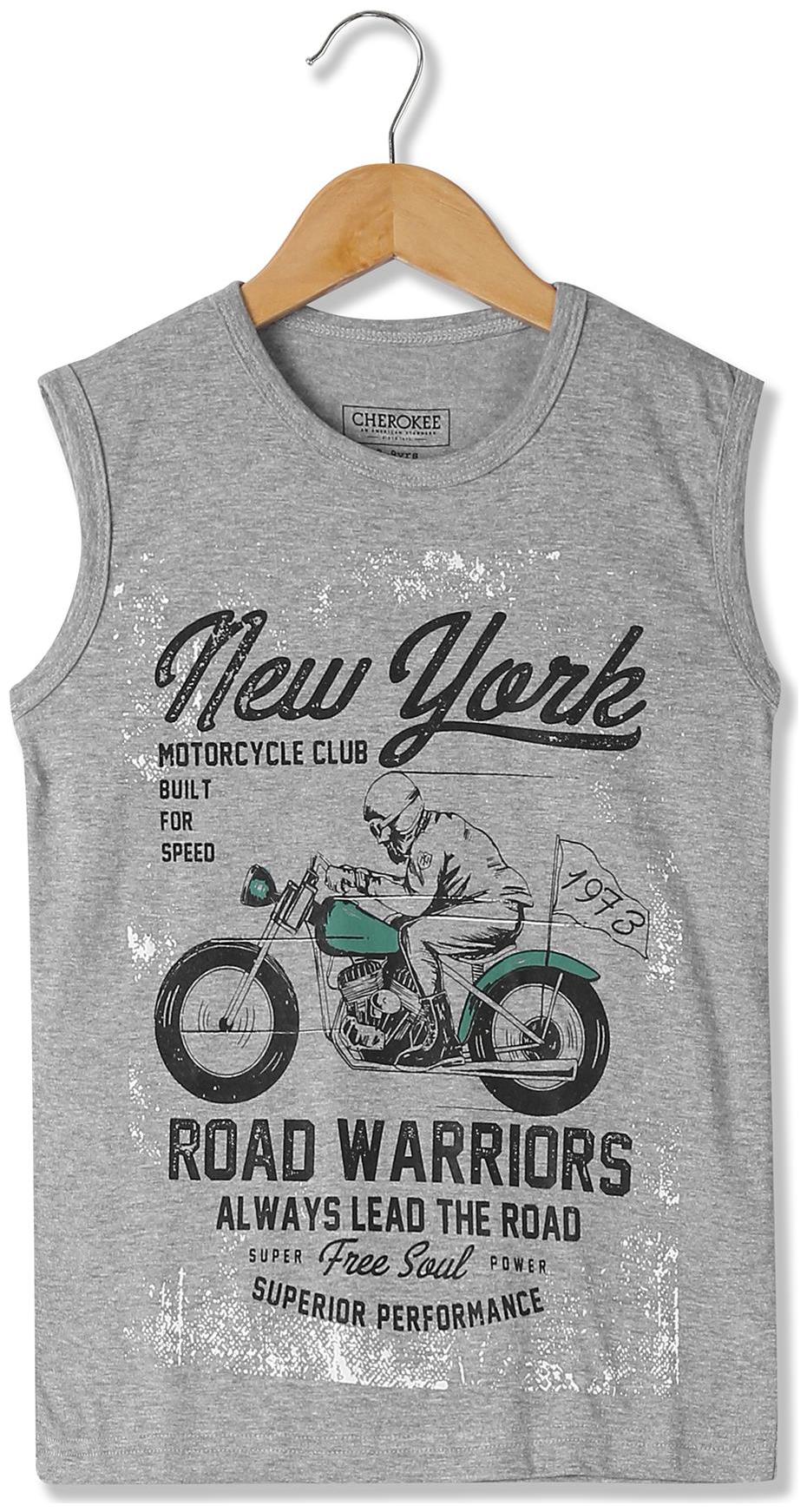 CHEROKEE Boy Cotton Printed T-shirt - Grey