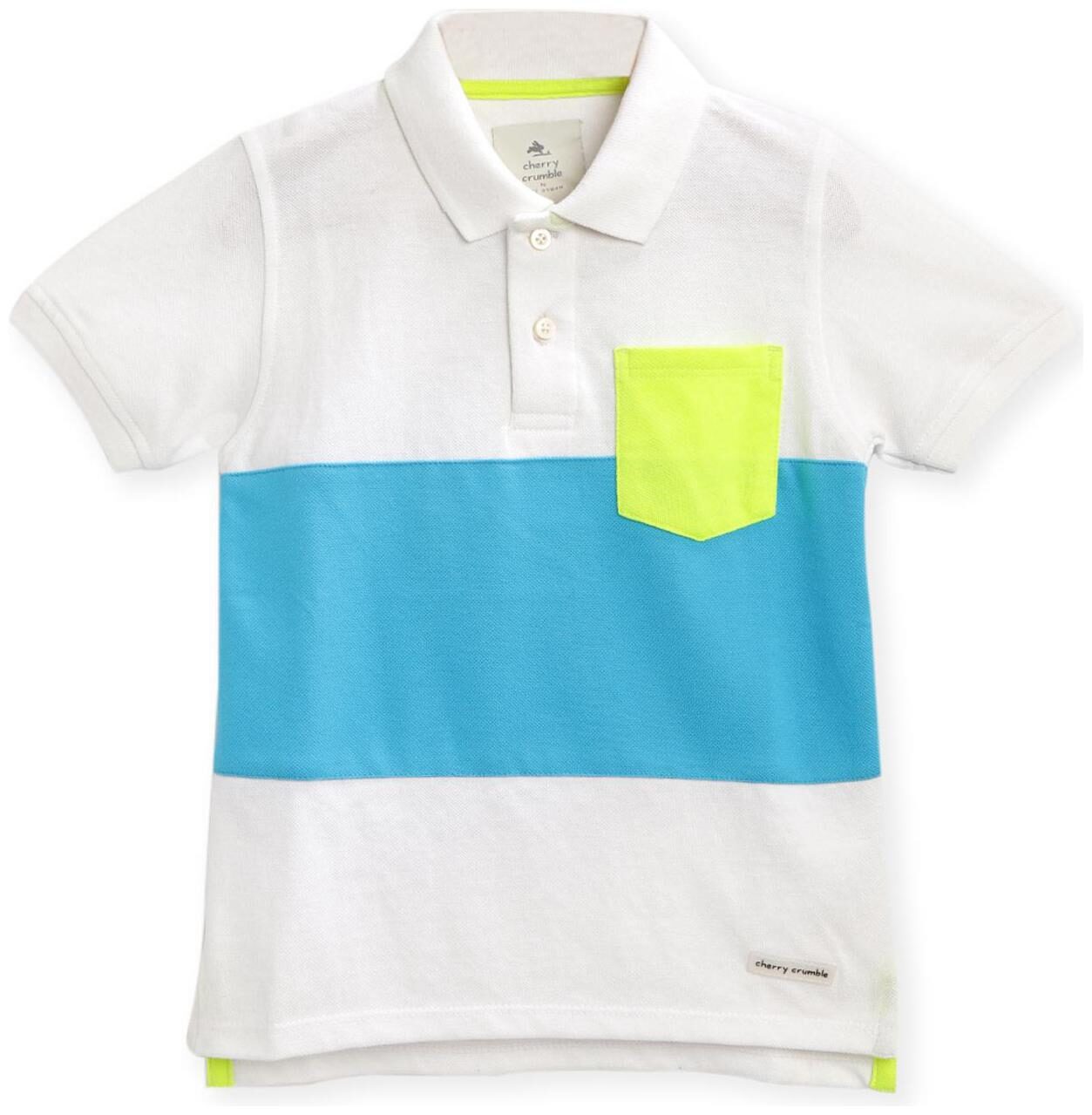 Cherry Crumble By Nitt Hyman Cotton blend Colorblocked T shirt for Baby Boy - White Blue
Cherry Crumble By Nitt Hyman Cotton blend Colorblocked T shirt for Baby Boy - White Blue