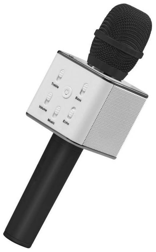 CHG Wireless Karaoke Mic Q7 with Attach Bluetooth Speaker and Echo Function 2600 mAh Battery Aux and Usb Cables (Black)
CHG Wireless Karaoke Mic Q7 with Attach Bluetooth Speaker and Echo Function 2600 mAh Battery Aux and Usb Cables (Black)