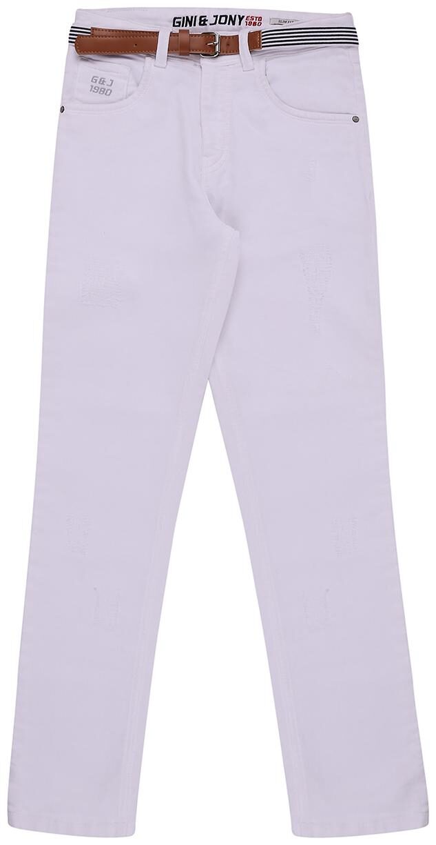 Gini Jony Boy s Slim fit Jeans - White