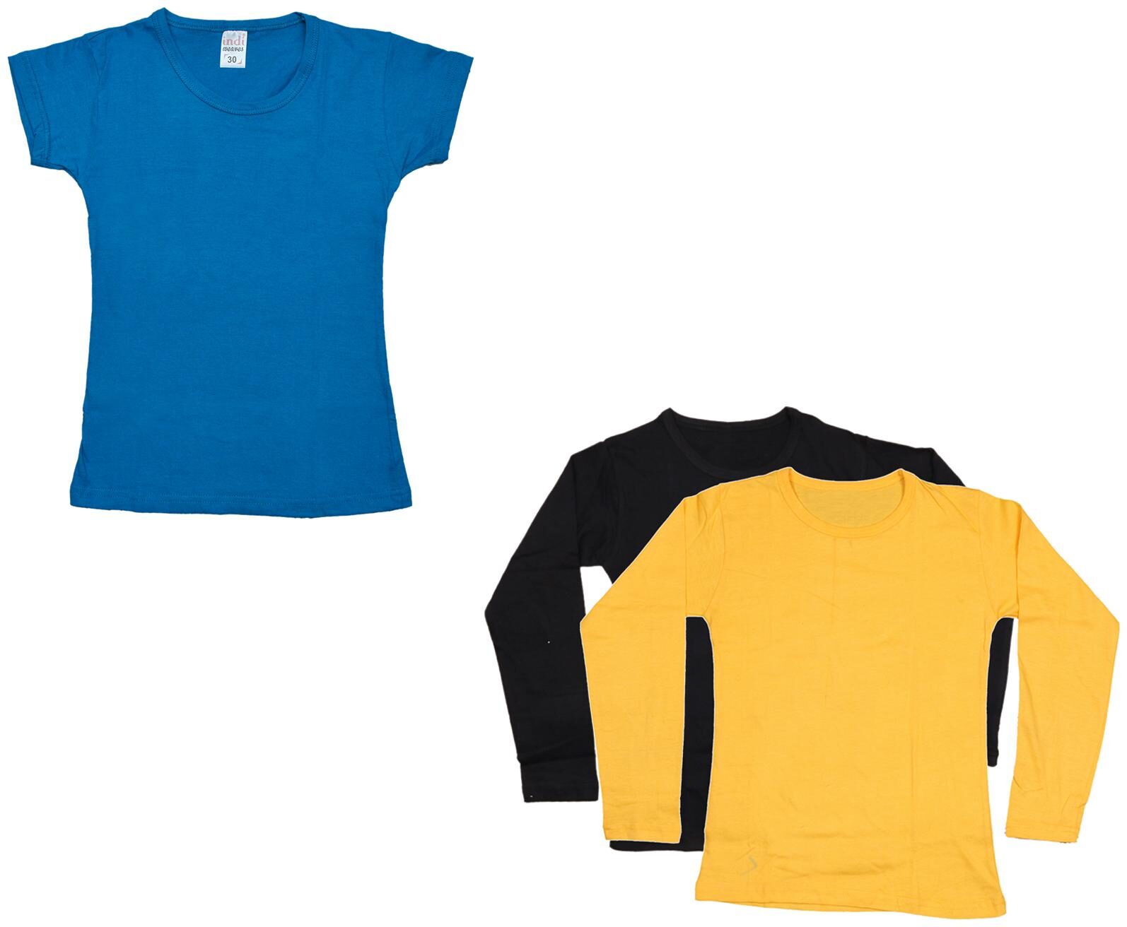 Indiweaves Girl Cotton Solid T shirt - Multi
Indiweaves Girl Cotton Solid T shirt - Multi