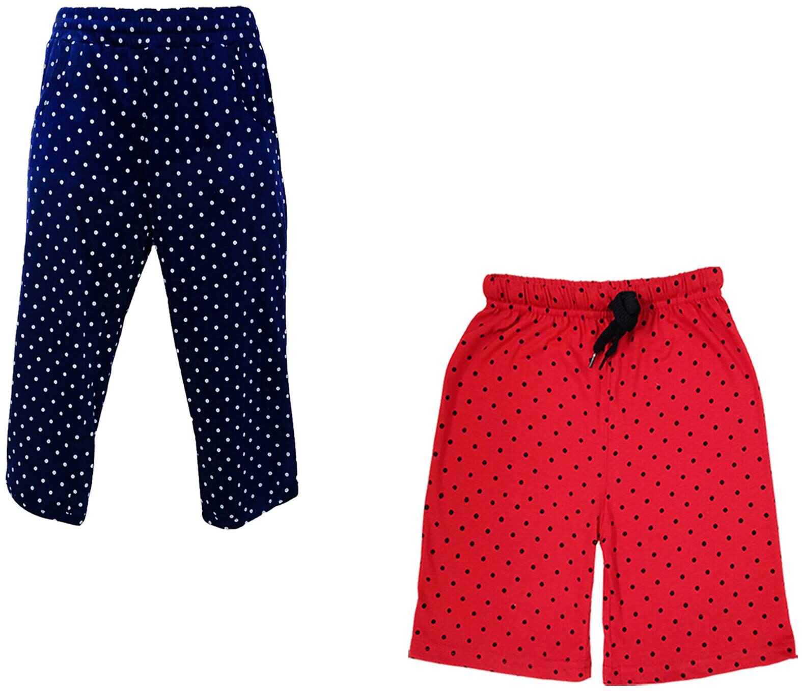 IndiWeaves Girls Cotton Polka Dots 3 4th Capri and Shorts (Pack of 2) Blue Red
IndiWeaves Girls Cotton Polka Dots 3 4th Capri and Shorts (Pack of 2) Blue Red