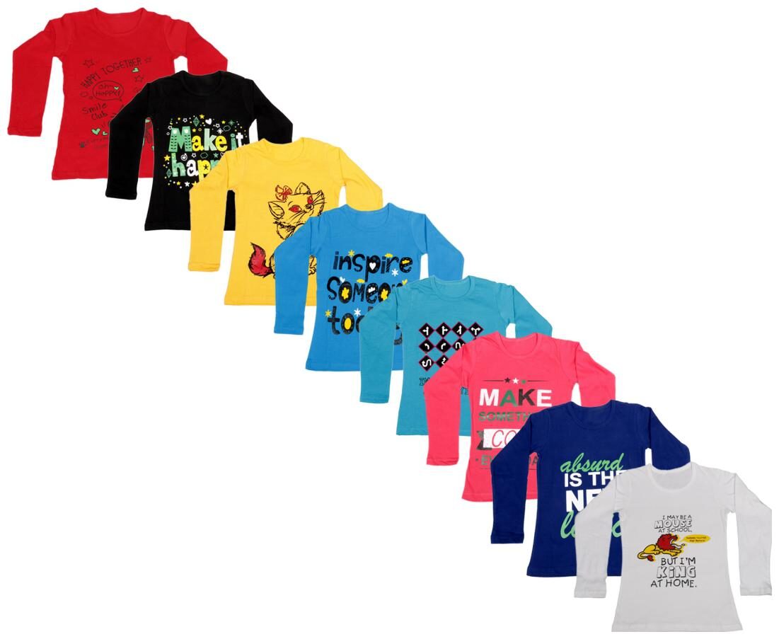 Indiweaves Girl Cotton Solid Top - Multi 
Indiweaves Girl Cotton Solid Top - Multi