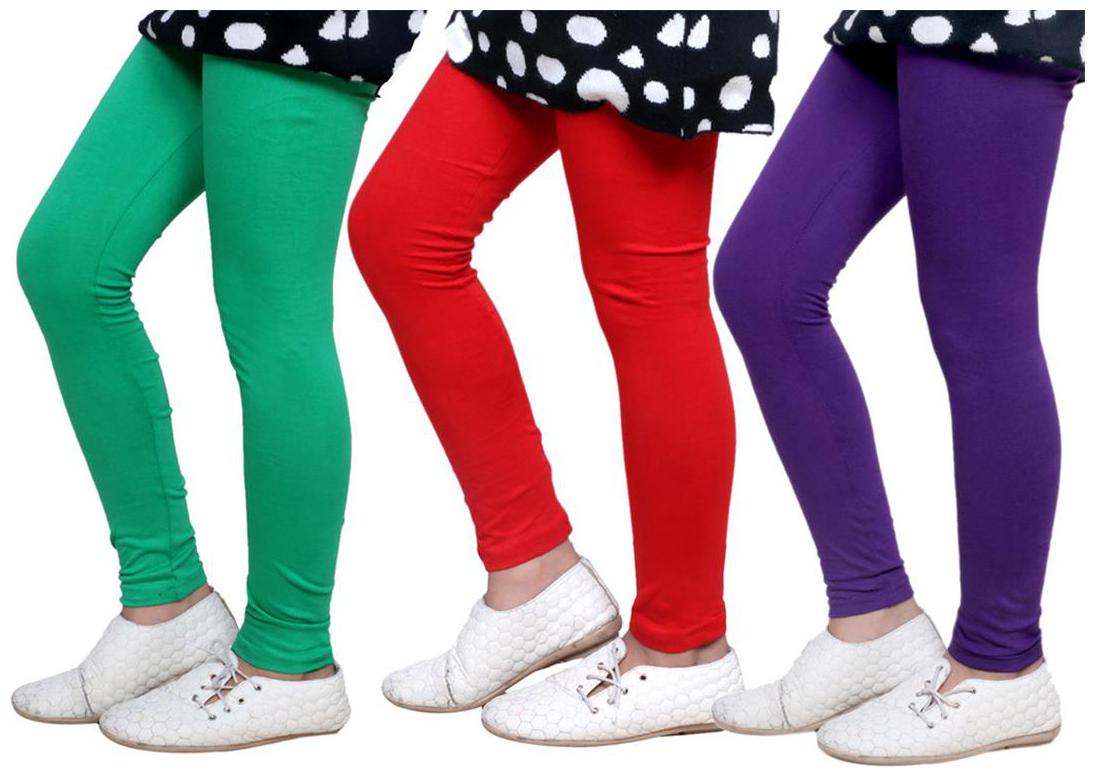 Indiweaves Baby girl Cotton Solid Leggings - Multi 
Indiweaves Baby girl Cotton Solid Leggings - Multi