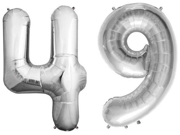 JMO27Deals 49 Numbers Silver Foil Birthday-Anniversary Party Decorations Balloon (Silver Pack of 2)
JMO27Deals 49 Numbers Silver Foil Birthday-Anniversary Party Decorations Balloon (Silver Pack of 2)