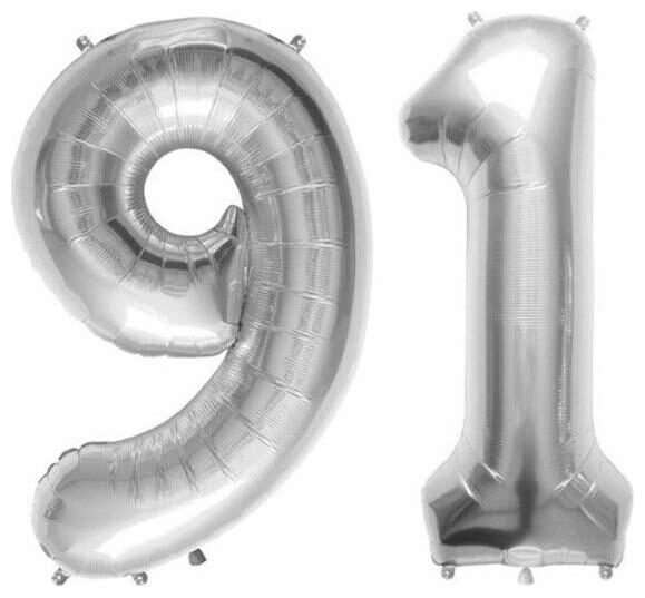 JMO27Deals 91 Numbers Silver Foil Birthday-Anniversary Party Decorations Balloon (Silver Pack of 2)
JMO27Deals 91 Numbers Silver Foil Birthday-Anniversary Party Decorations Balloon (Silver Pack of 2)